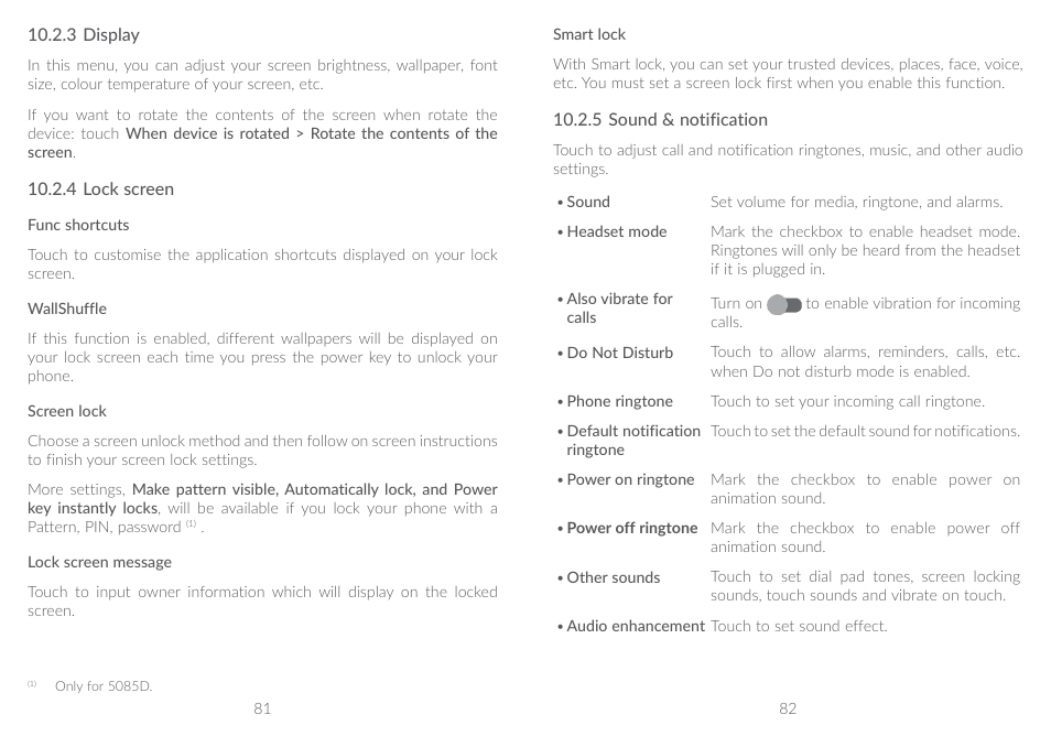 Alcatel A5 LED 5085Y User Manual | Page 42 / 55