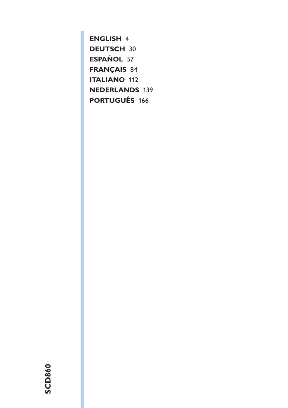 Table of content | Philips SCD860/05 User Manual | Page 3 / 194