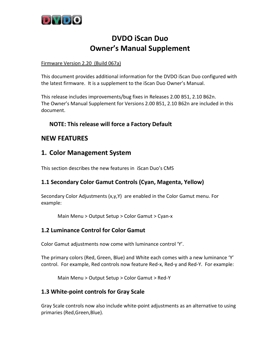 DVDO DVD VCR Combo User Manual | 15 pages