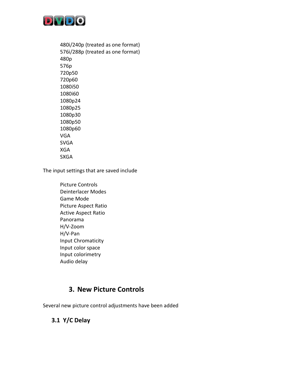 New picture controls | DVDO DVD VCR Combo User Manual | Page 5 / 15
