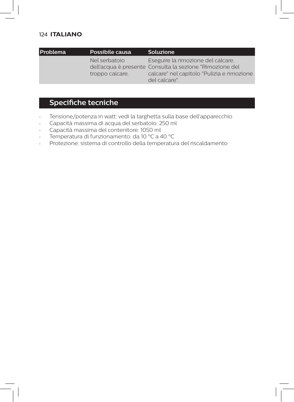 Specifiche tecniche | Philips AVENT SCF875/01 User Manual | Page 126 / 170