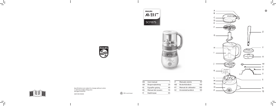 Philips AVENT SCF875/01 User Manual | 218 pages