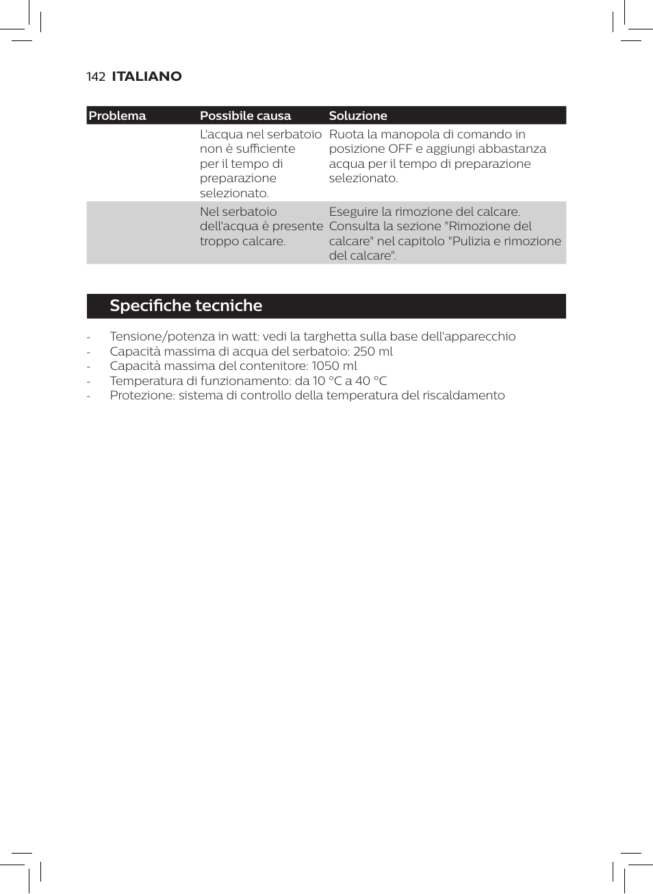 Specifiche tecniche | Philips AVENT SCF875/01 User Manual | Page 144 / 218