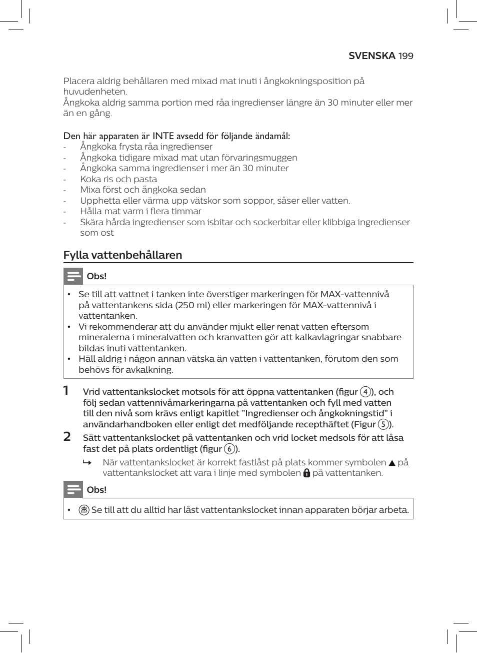 Fylla vattenbehållaren | Philips AVENT SCF875/01 User Manual | Page 201 / 218