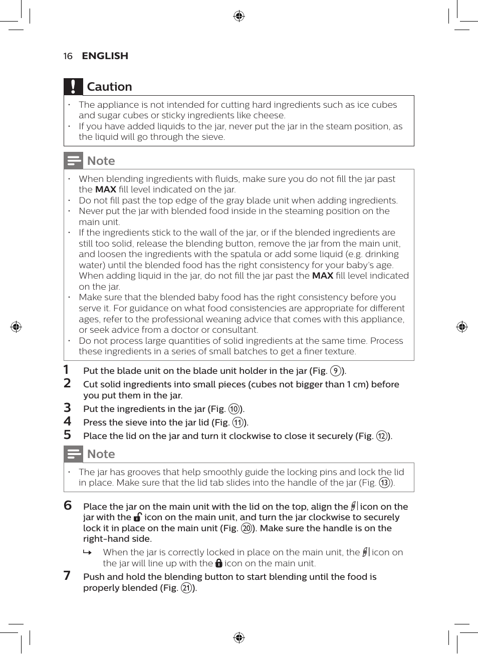 Caution | Philips AVENT SCF875/01 User Manual | Page 14 / 50