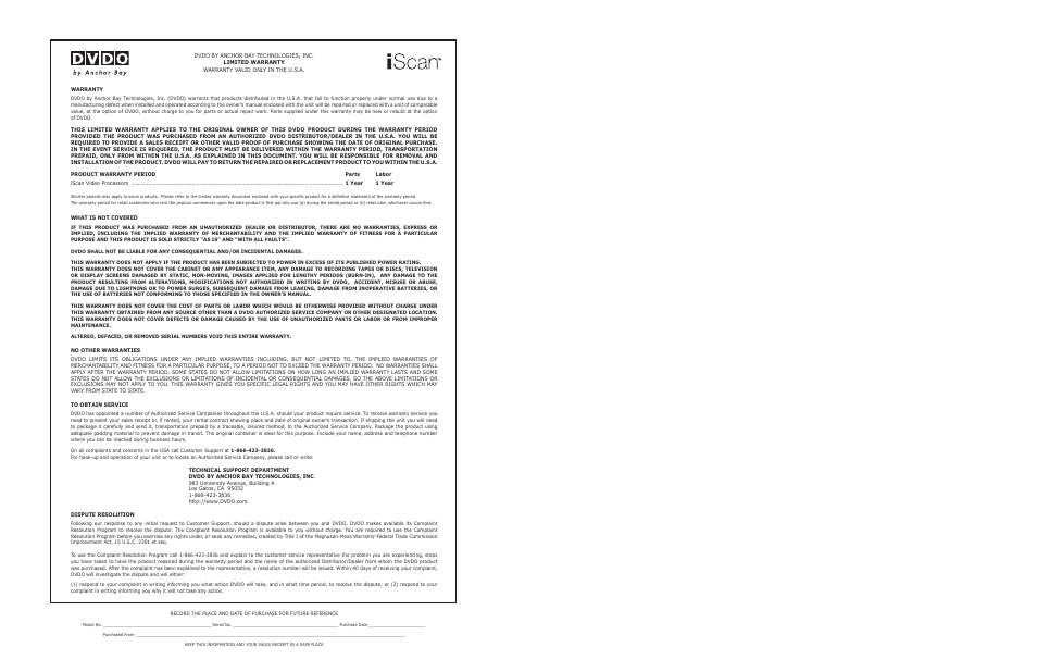 DVDO VP50 User Manual | Page 2 / 26