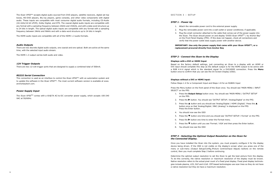 DVDO VP50 User Manual | Page 9 / 26