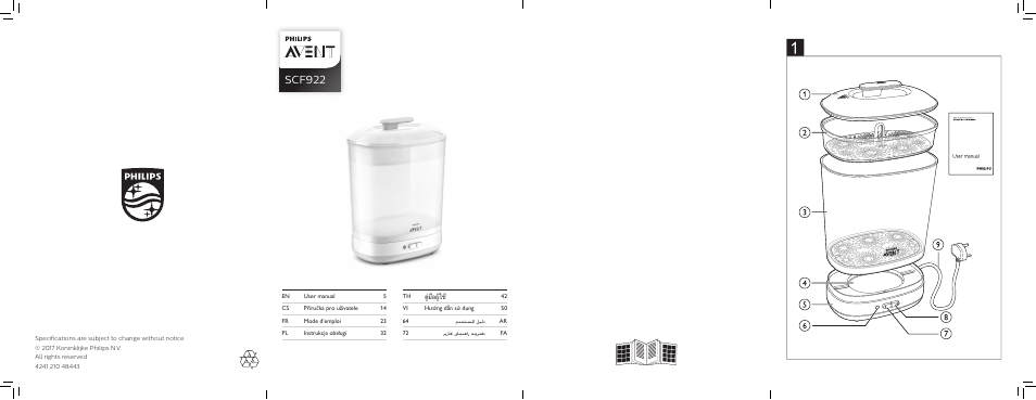 Philips AVENT SCF922 User Manual | 70 pages