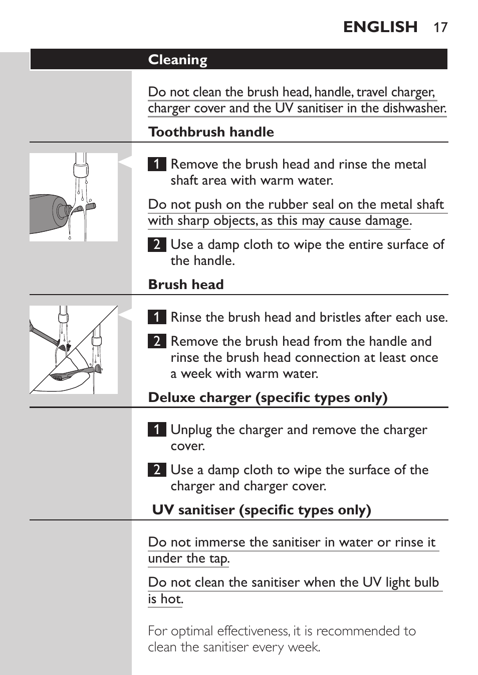 Philips HX9172/10 User Manual | Page 17 / 92