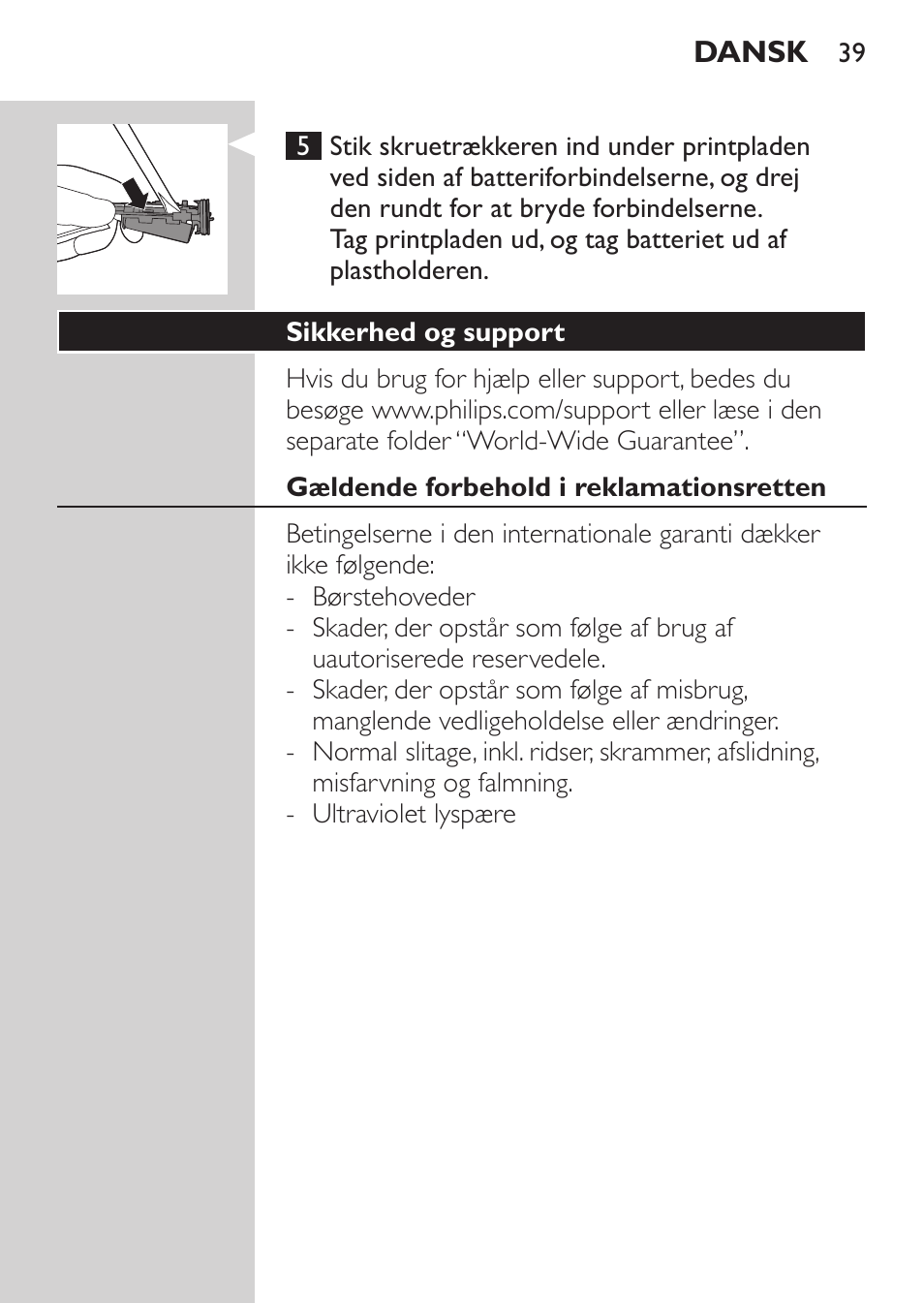 Philips HX9172/10 User Manual | Page 39 / 92