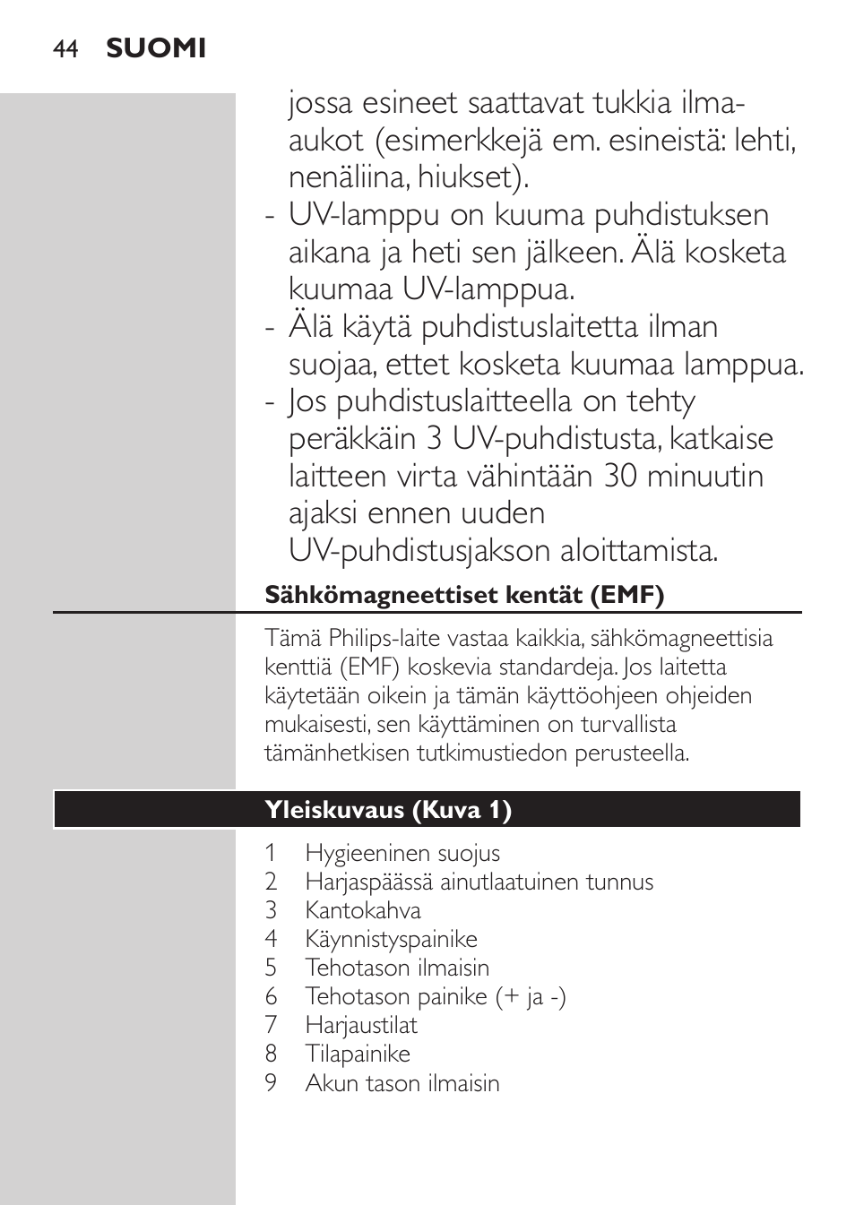 Philips HX9172/10 User Manual | Page 44 / 92