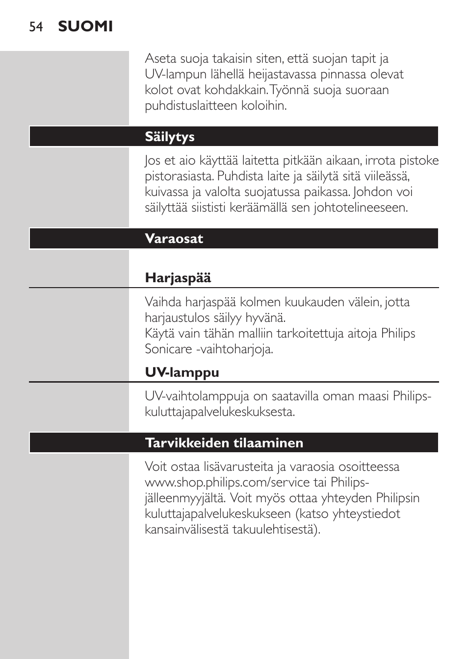 Philips HX9172/10 User Manual | Page 54 / 92