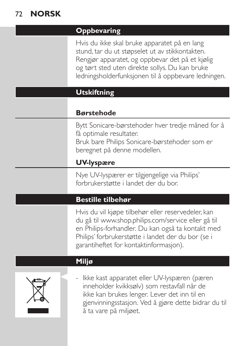 Philips HX9172/10 User Manual | Page 72 / 92