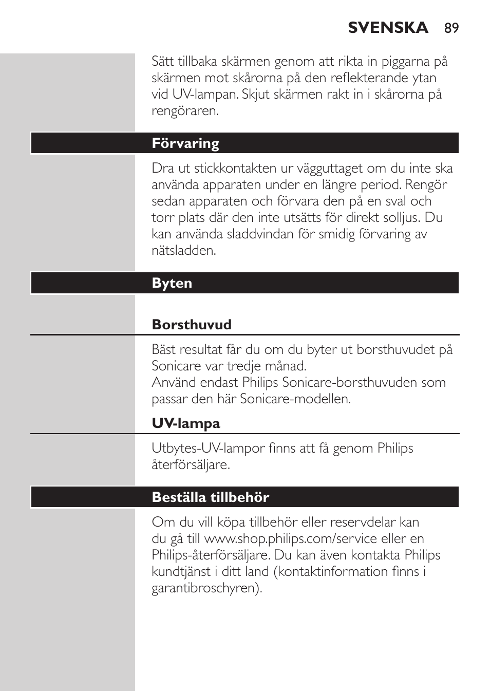 Philips HX9172/10 User Manual | Page 89 / 92