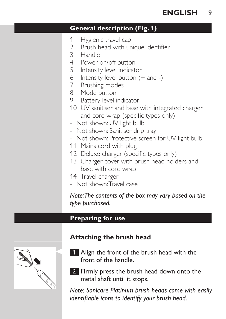 Philips HX9172/10 User Manual | Page 9 / 92