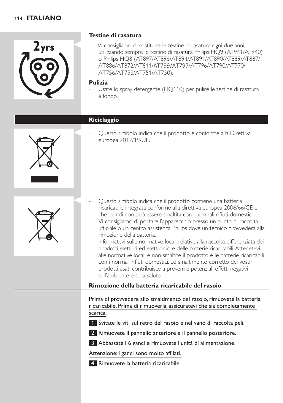 Philips AT899/06 User Manual | Page 114 / 186