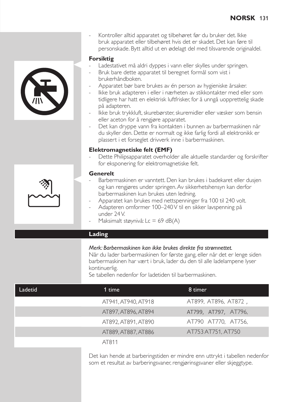 Philips AT899/06 User Manual | Page 131 / 186