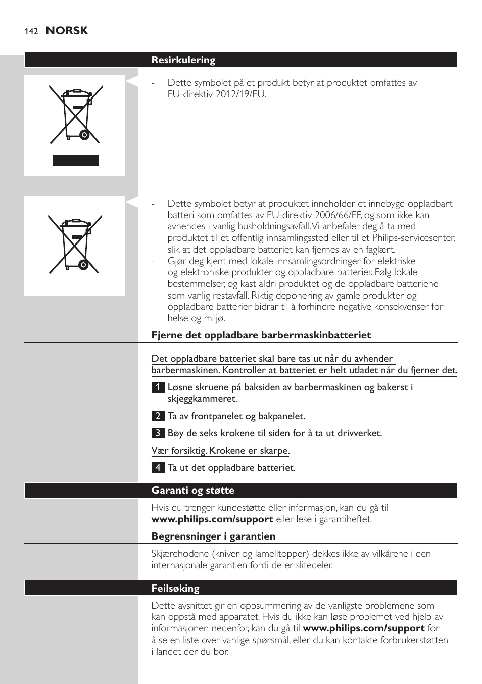 Philips AT899/06 User Manual | Page 142 / 186