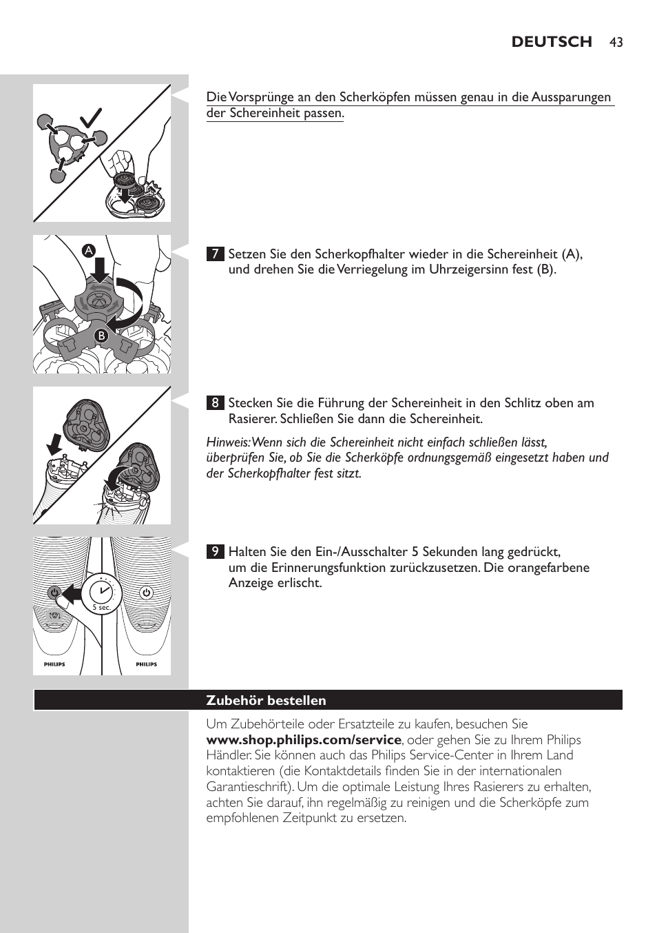 Philips AT899/06 User Manual | Page 43 / 186