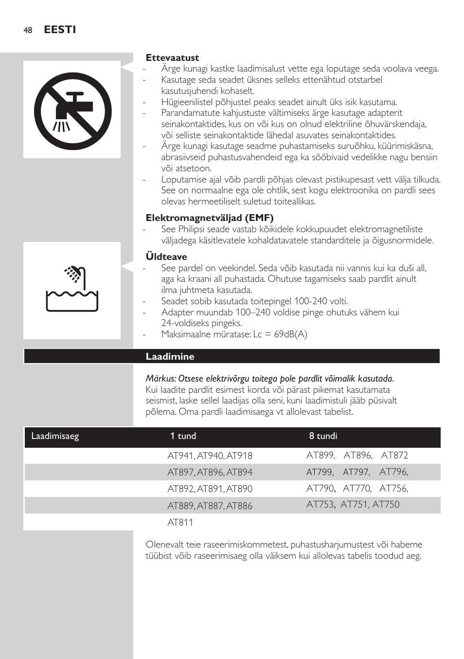 Philips AT899/06 User Manual | Page 48 / 230