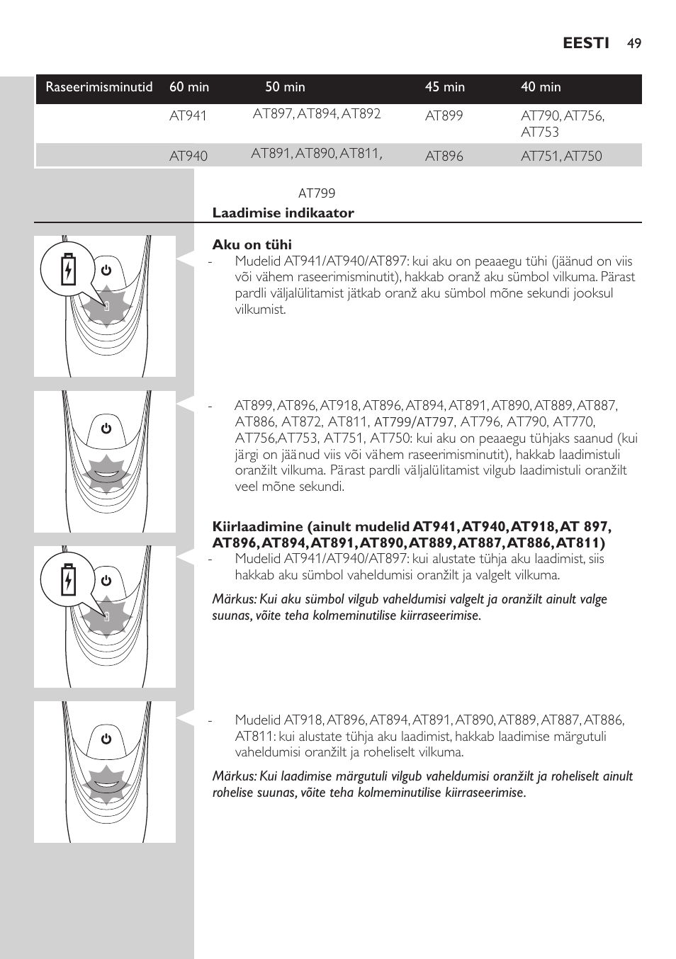 Philips AT899/06 User Manual | Page 49 / 230