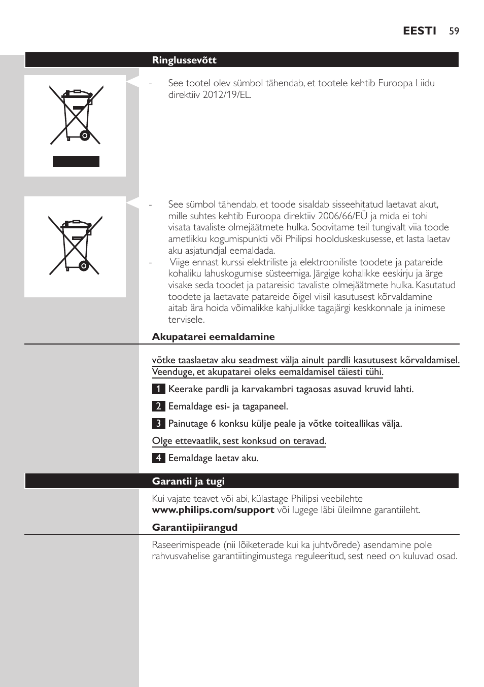 Philips AT899/06 User Manual | Page 59 / 230