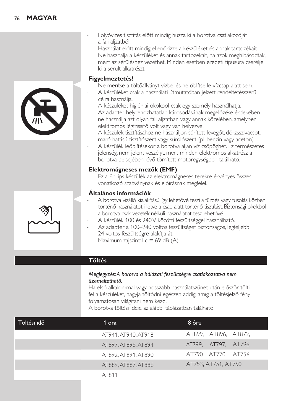 Philips AT899/06 User Manual | Page 76 / 230