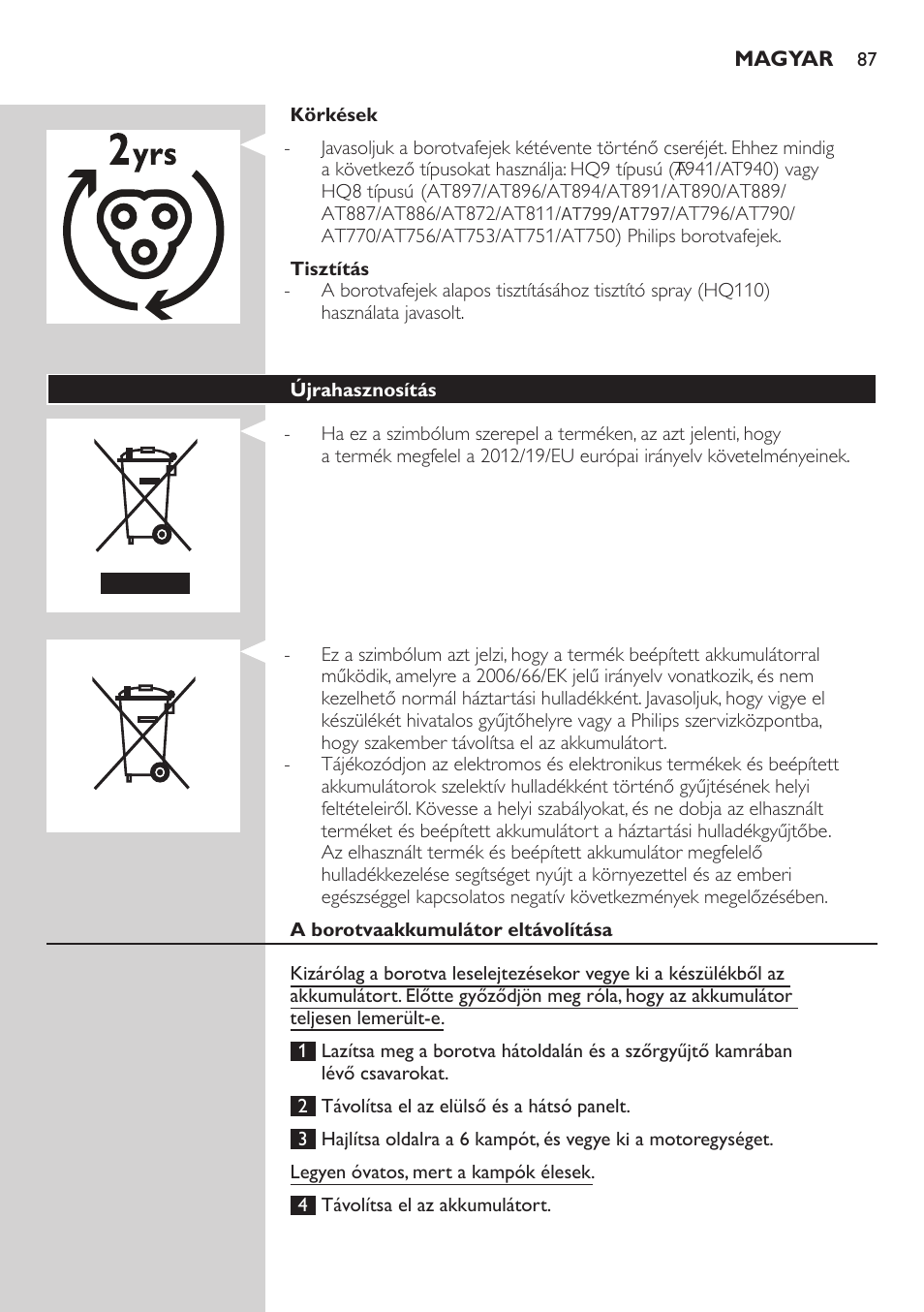 Philips AT899/06 User Manual | Page 87 / 230