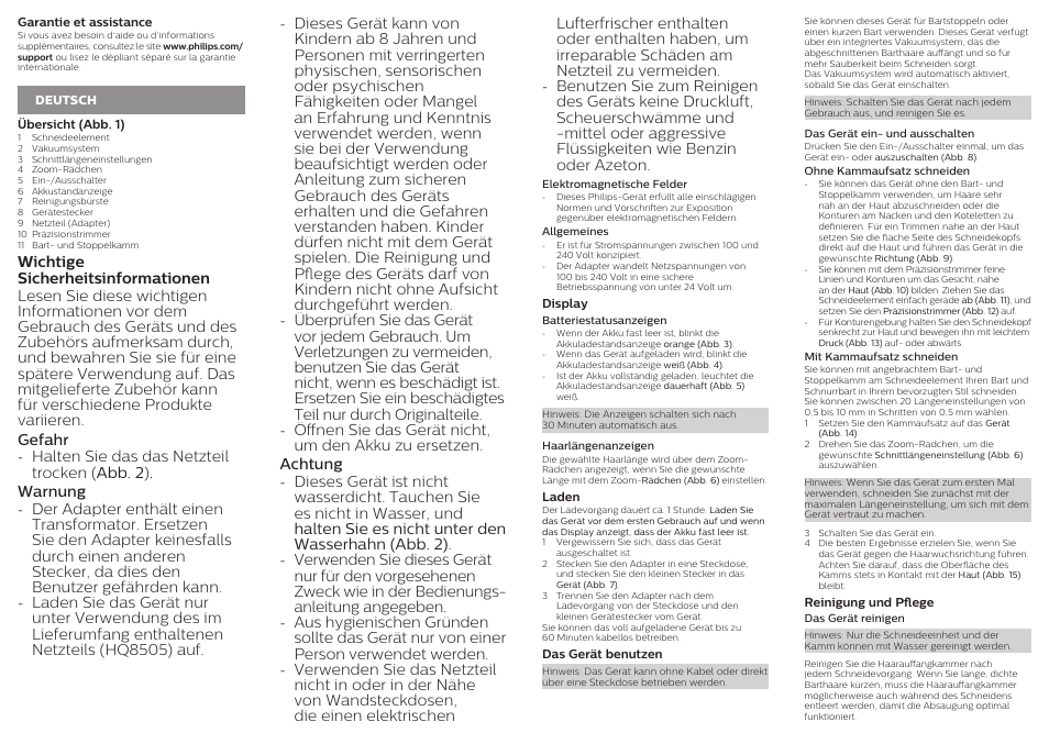 Philips BT7202/13 User Manual | Page 7 / 9