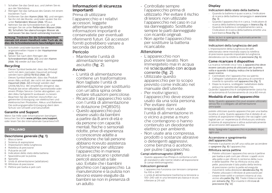 Philips BT7202/13 User Manual | Page 8 / 9