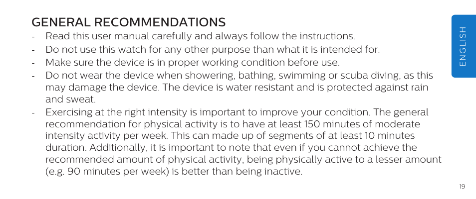 General recommendations | Philips DL8790/10 User Manual | Page 19 / 92