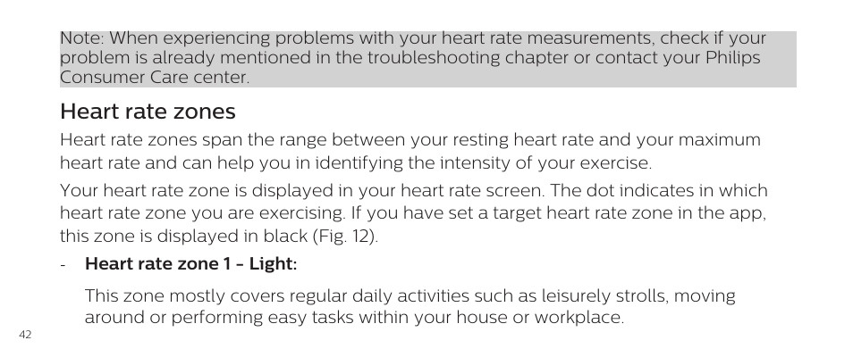 Heart rate zones | Philips DL8790/10 User Manual | Page 42 / 92