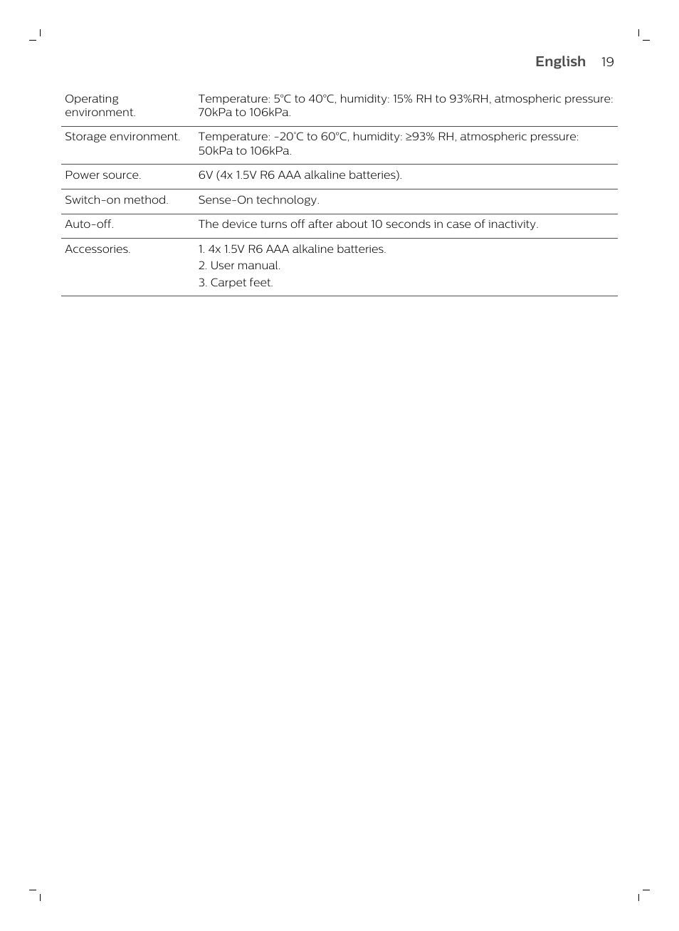 English | Philips DL8780/15 User Manual | Page 19 / 82