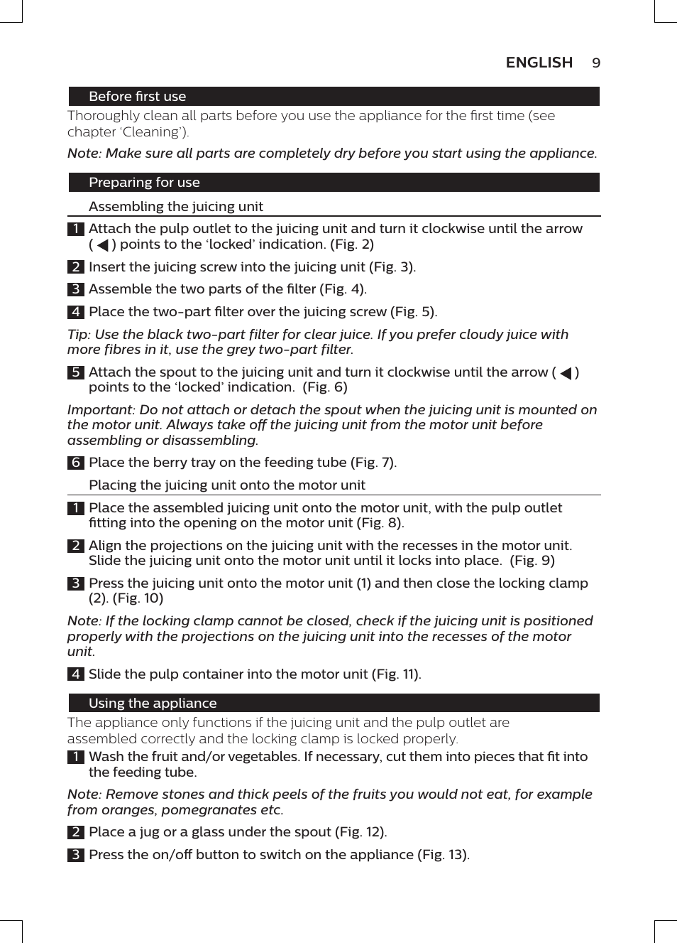 Philips HR1947/31 User Manual | Page 7 / 50