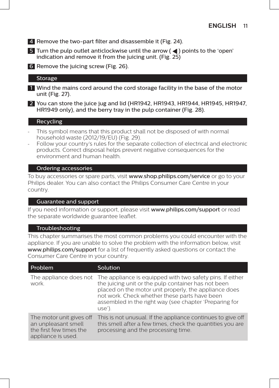 Philips HR1947/31 User Manual | Page 9 / 50