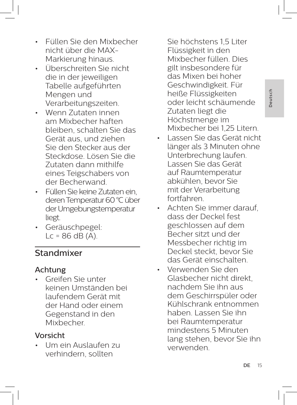 Standmixer | Philips HR3652/01 User Manual | Page 11 / 82