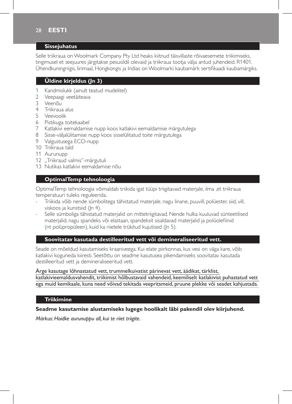 Philips GC7057/20 User Manual | Page 26 / 102