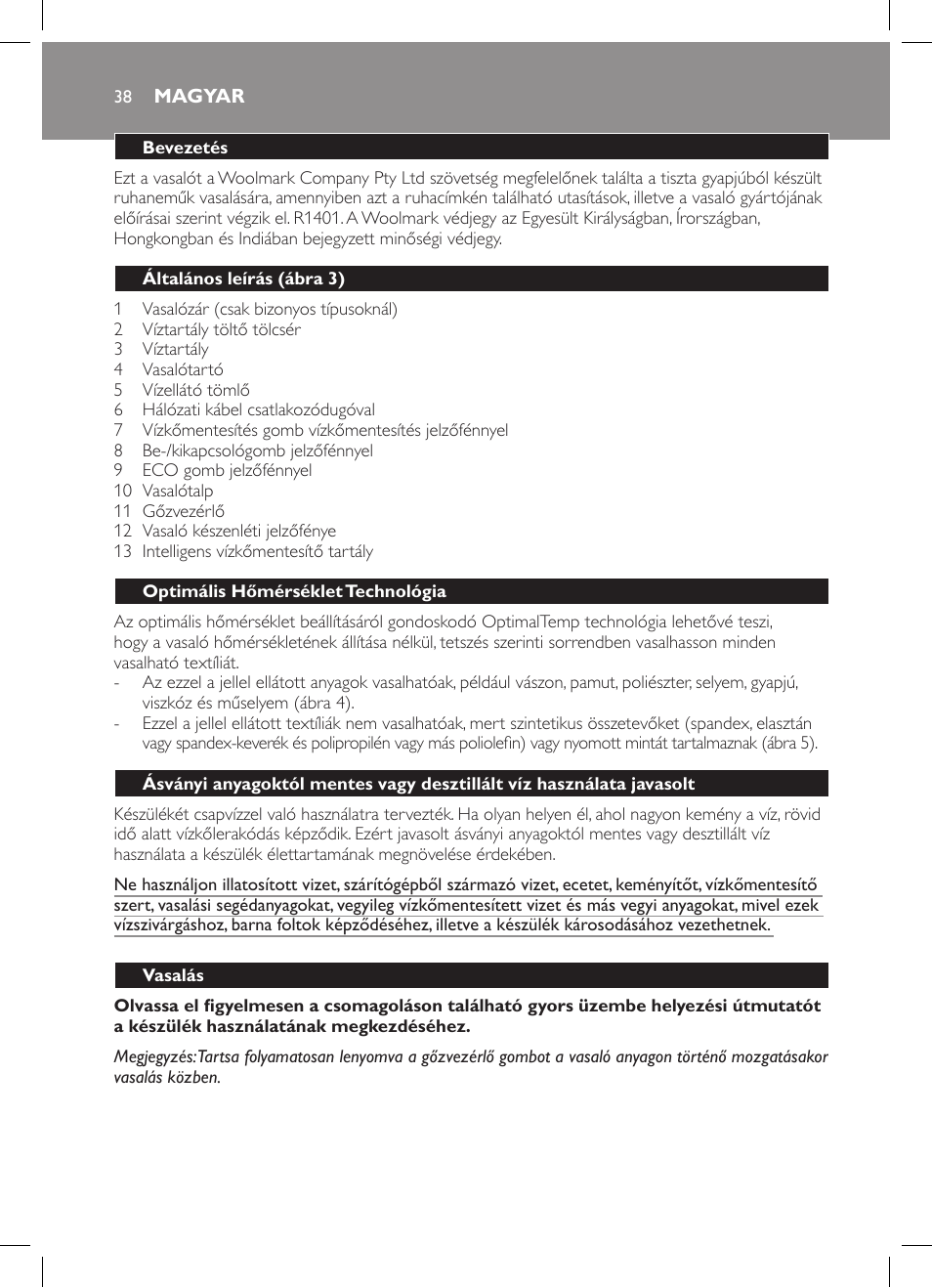 Philips GC7057/20 User Manual | Page 36 / 102