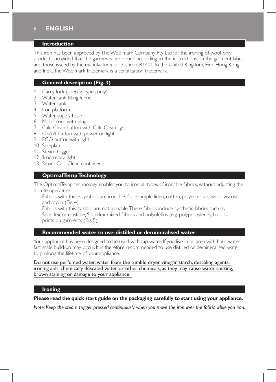 Philips GC7057/20 User Manual | Page 4 / 102