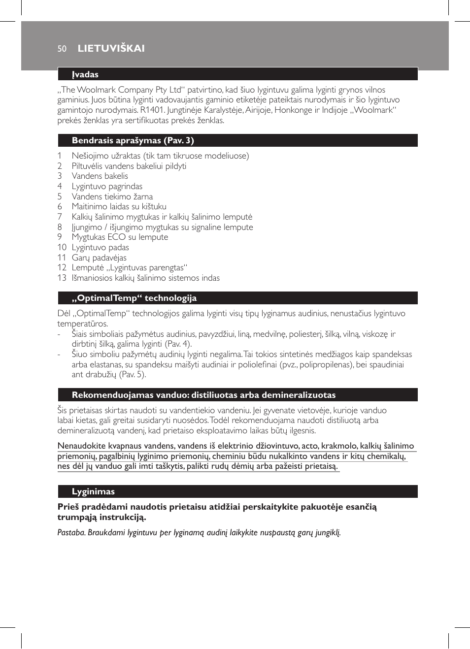 Philips GC7057/20 User Manual | Page 48 / 102