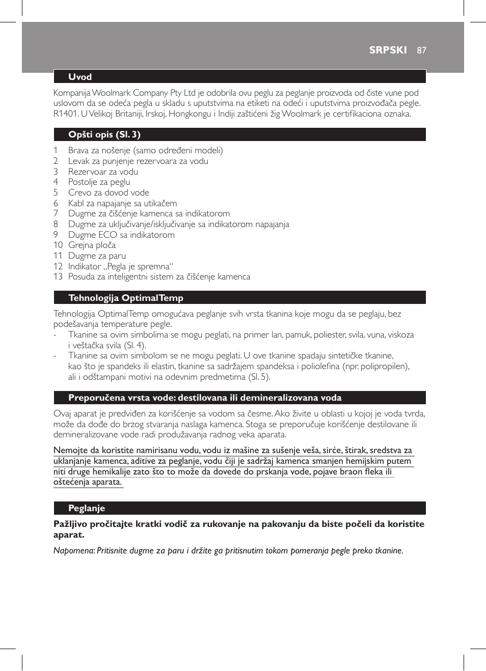 Philips GC7057/20 User Manual | Page 85 / 102