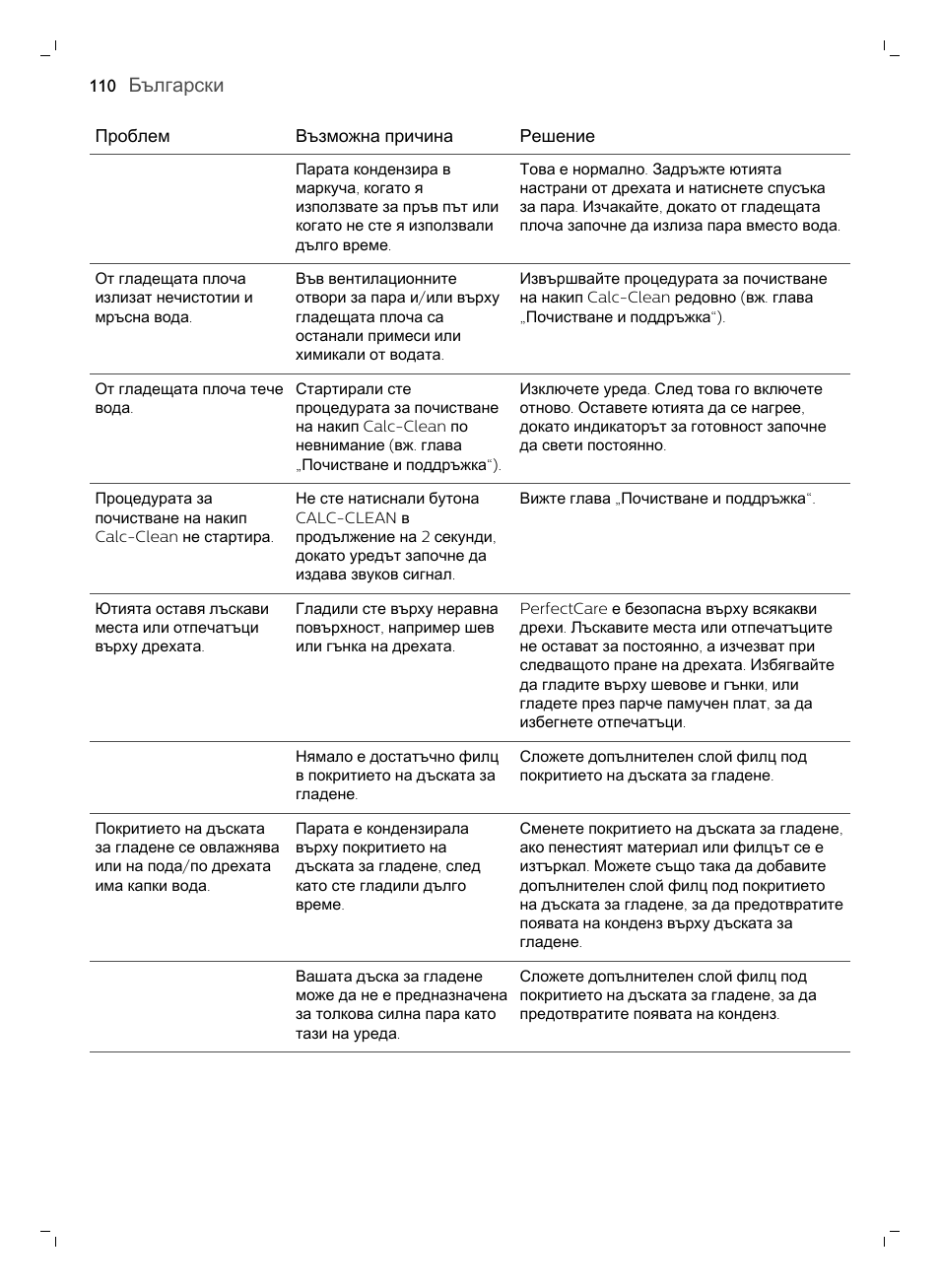 Български | Philips GC7833/80 User Manual | Page 110 / 138