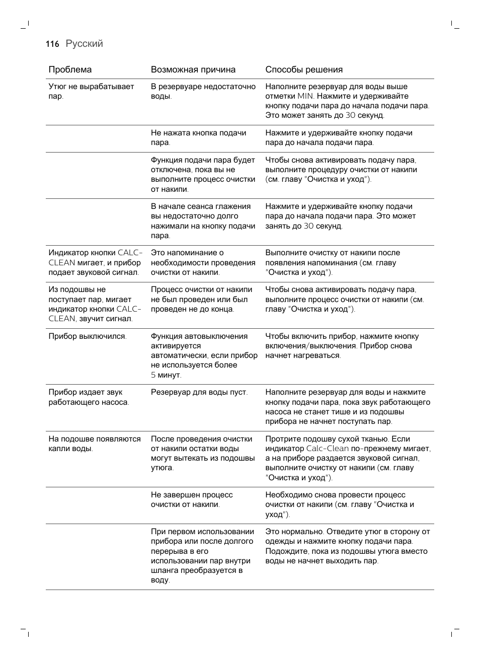 Русский | Philips GC7833/80 User Manual | Page 116 / 138