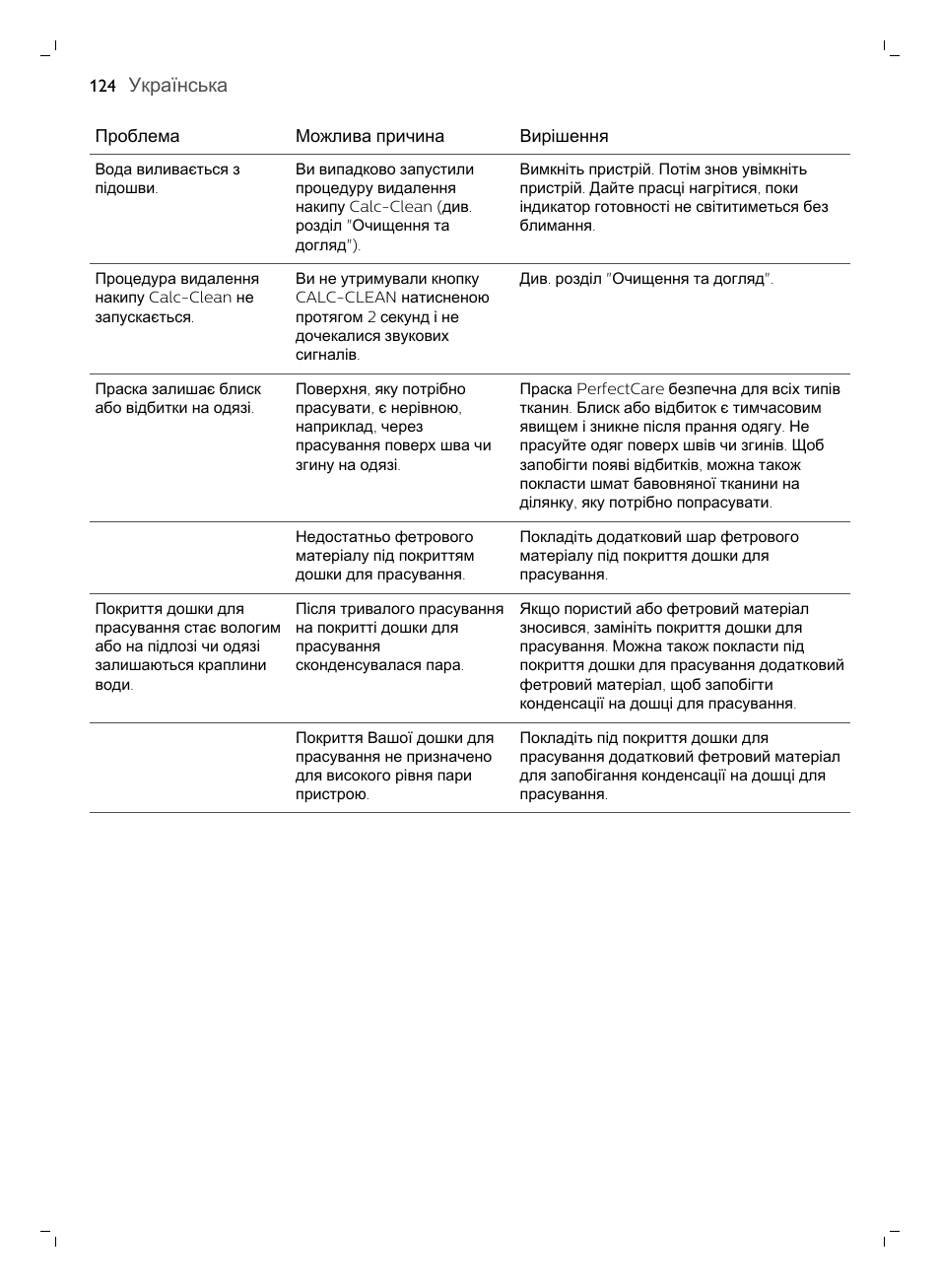 Українська | Philips GC7833/80 User Manual | Page 124 / 138