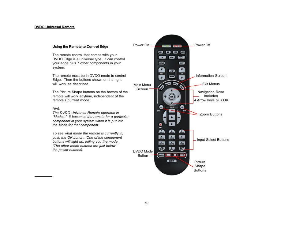 DVDO High Definition Video Processor & Hub Edge User Manual | Page 12 / 27