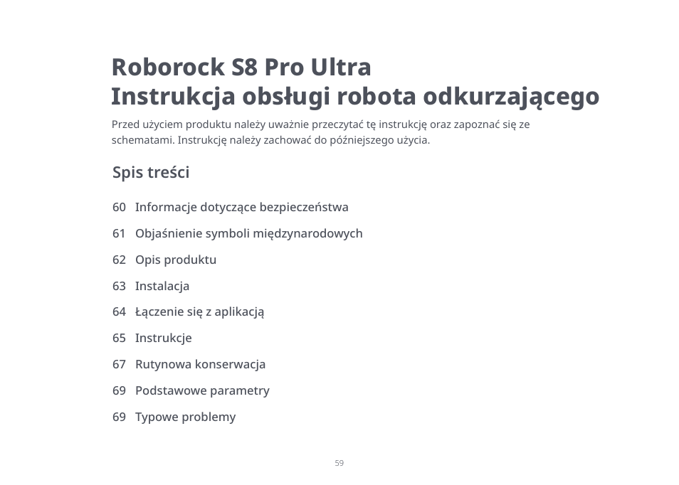 Roborock S8 Pro Ultra CE User Manual | Page 59 / 92