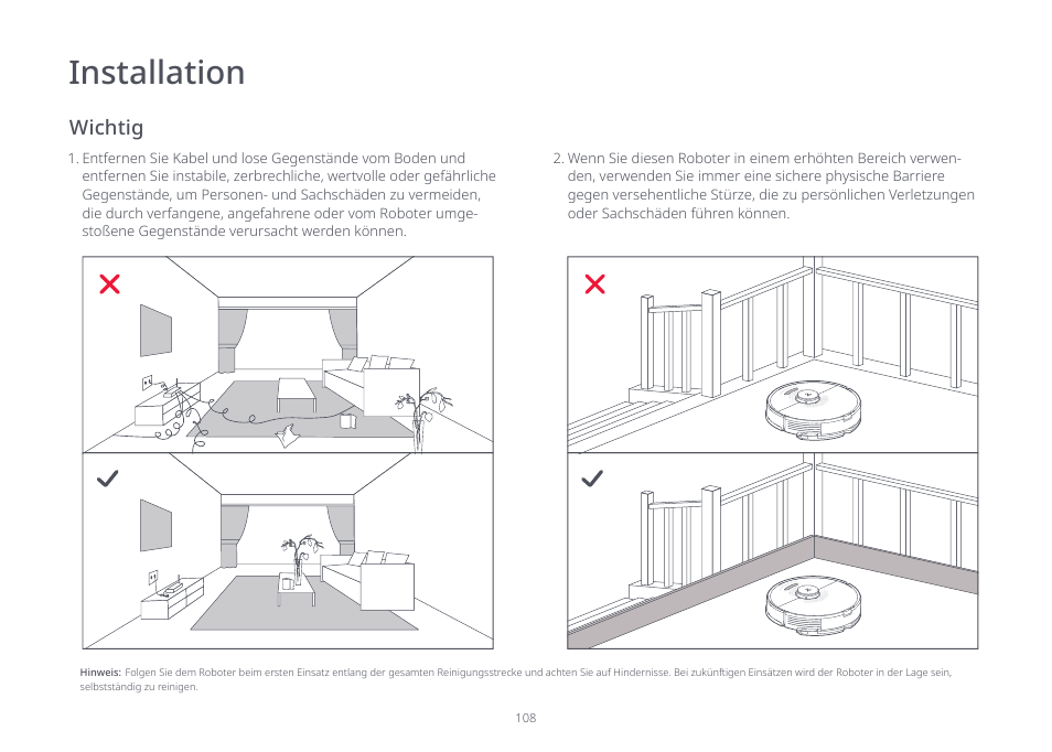 Installation | Roborock S7 CE User Manual | Page 108 / 372