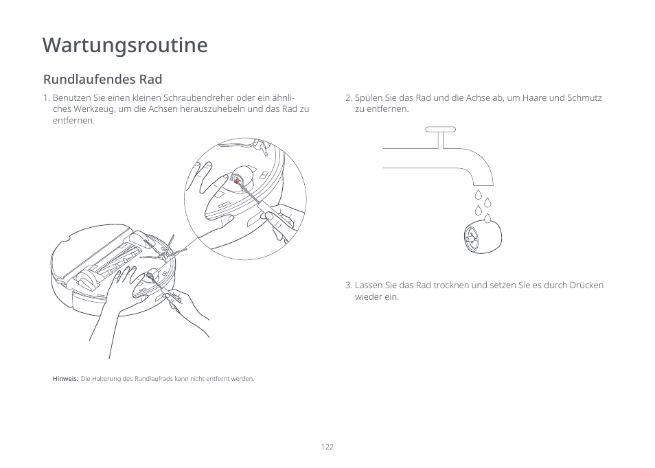 Wartungsroutine | Roborock S7 CE User Manual | Page 122 / 372