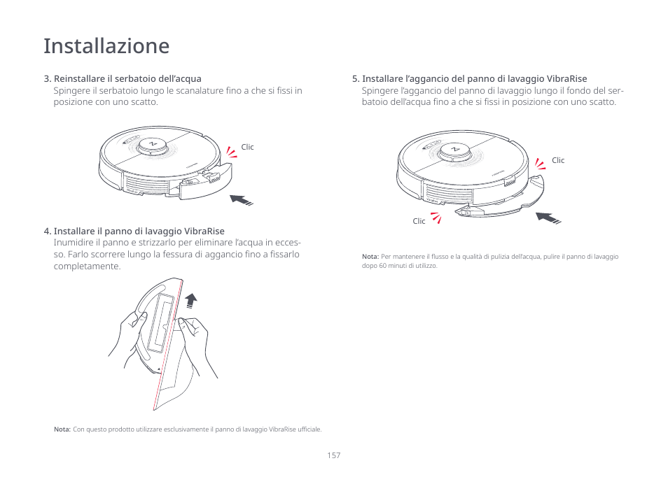 Installazione | Roborock S7 CE User Manual | Page 157 / 372