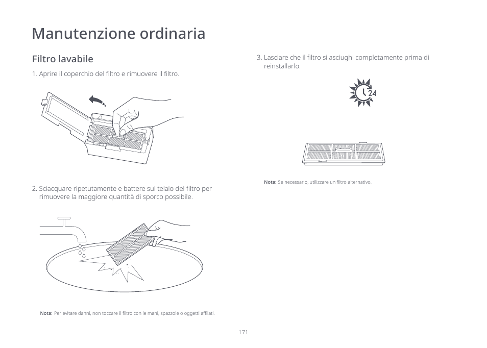 Manutenzione ordinaria | Roborock S7 CE User Manual | Page 171 / 372
